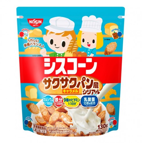 Nissin 日清儿童营养面包饼 +乳酸菌/铁/维生素 130g 天蓝枫糖味